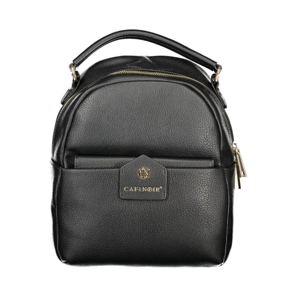Cafenoir Black Polyurethane Women Women's Backpack